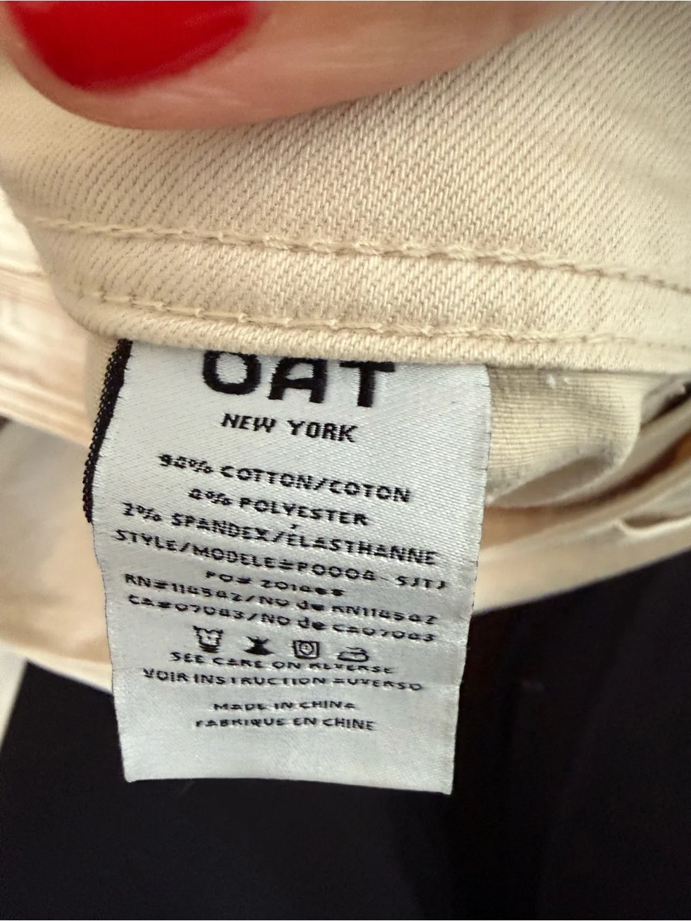 Oat New York High-Rise Wide Leg Ankle Jeans in Beige size 28. Like new.